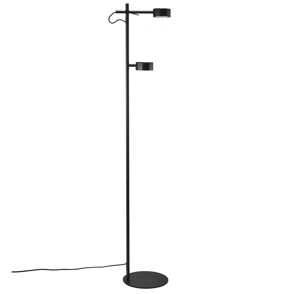 LED-lattiavalaisin Clyde 2-Flame Black