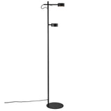 LED-lattiavalaisin Clyde 2-Flame Black