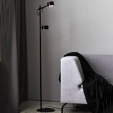 LED-lattiavalaisin Clyde 2-Flame Black