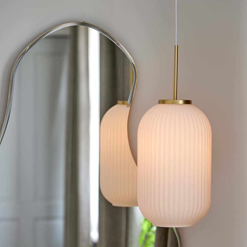 Milford Pendant Lamp Opal Glass