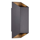Nico Square Außenwandleuchte 2-flammig IP54 mit elegantem, modernem Design und Lichteffekt nach oben und unten.