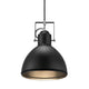 Pendellampe Aslak Schwarz in edlem Schwarz mit goldenem Innenleben und modernem Design.