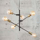Pendelleuchte Josefine Schwarz, Messing mit modernem, industriellem Design und eleganten Messingdetails.