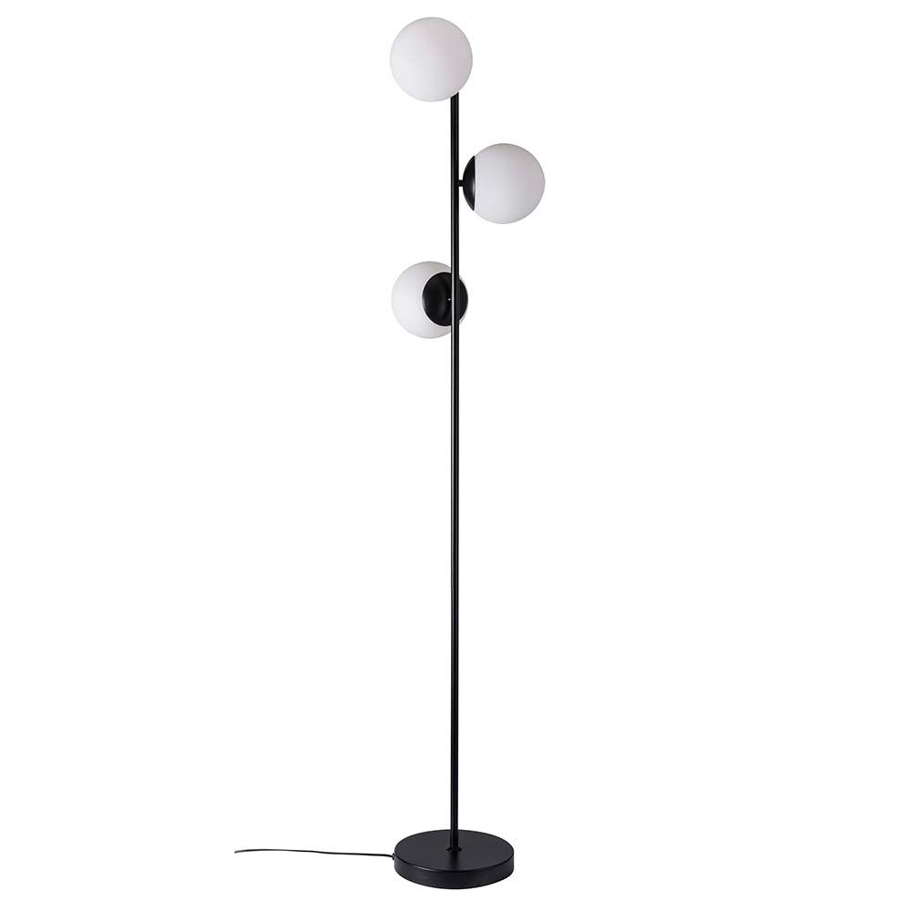 Standing lamp Lilly black, opal white