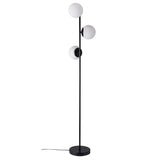 Standing lamp Lilly black, opal white