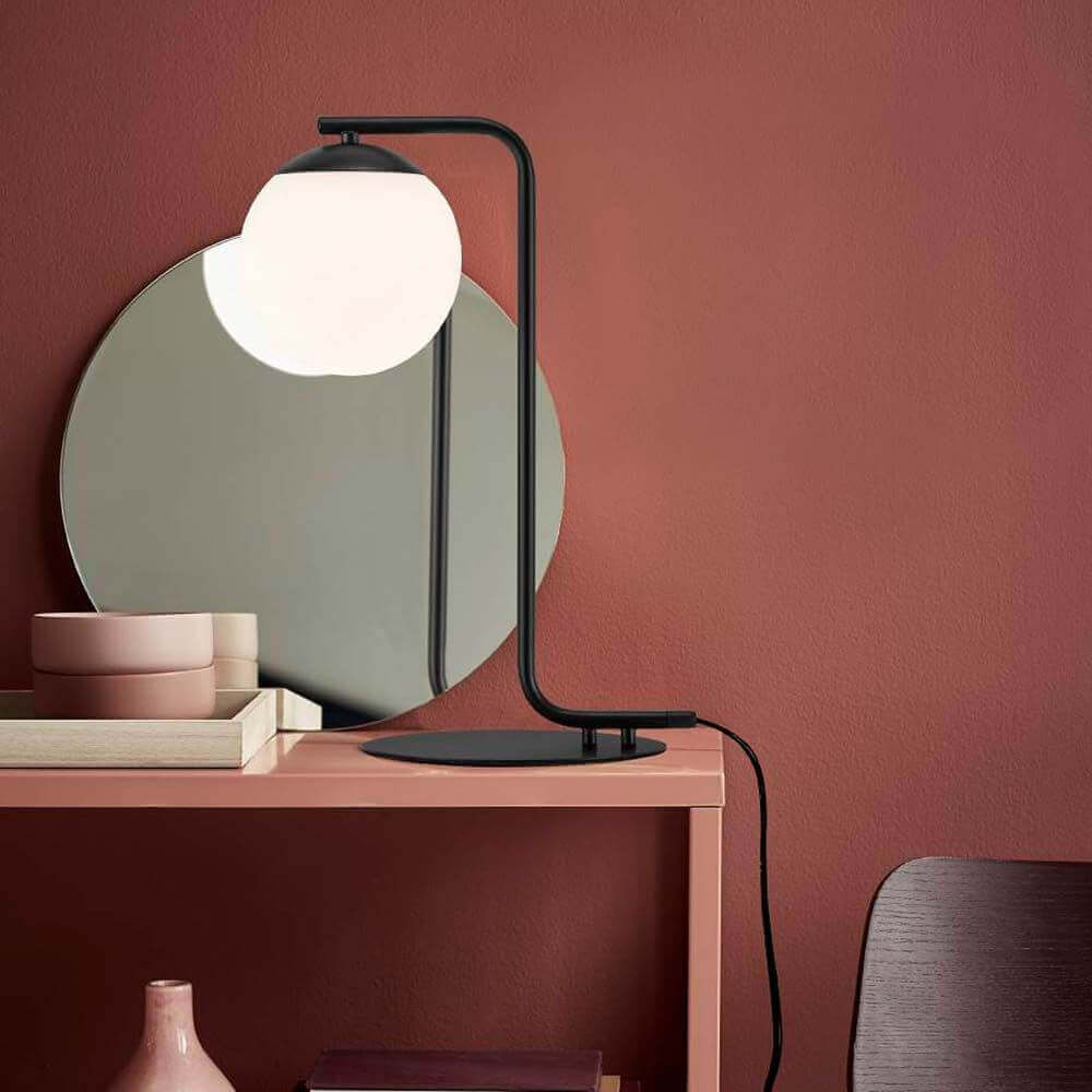 Table lamp grant black, opal white