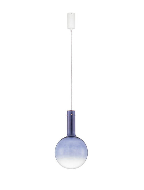 Nostos pendant light Ø 25cm 3000K with brown glass and a gold-colored metal detail for modern living.