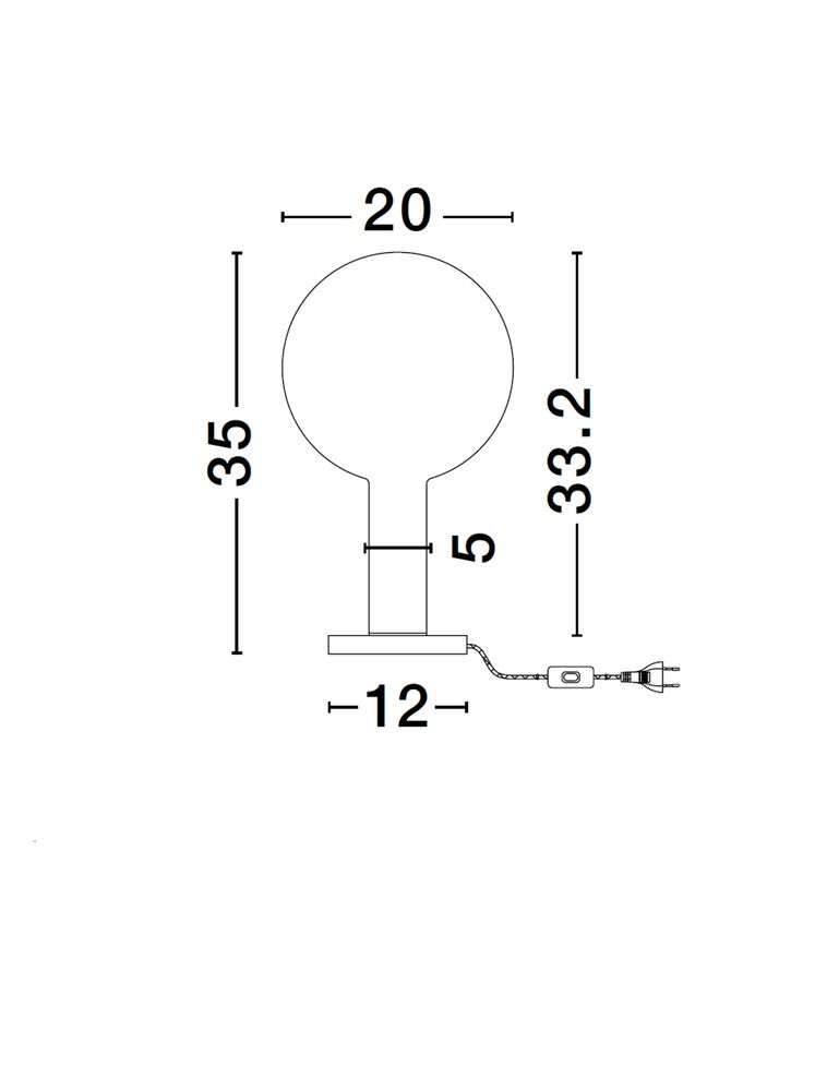 Nostos LED Tischleuchte Ø 20cm 3000K