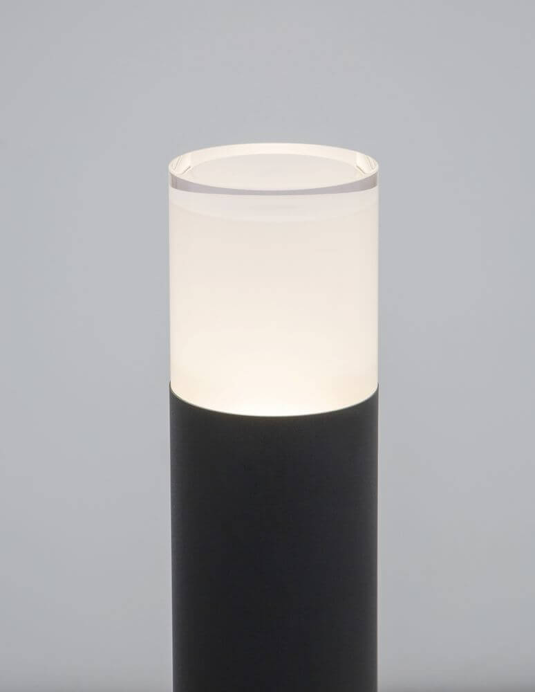 Noten LED Außenwegeleuchte 3000K Schwarz IP65 mit minimalistischem Design aus Aluminium und Acryl.