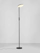 Notos LED Stehlampe Ø 27cm 3000K in schwarzem Design, schlanke Stehleuchte 205 cm hoch mit warmweißem 3000K Licht