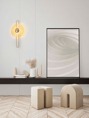 Nous wandlamp Ø 30cm 3000K goud (1)