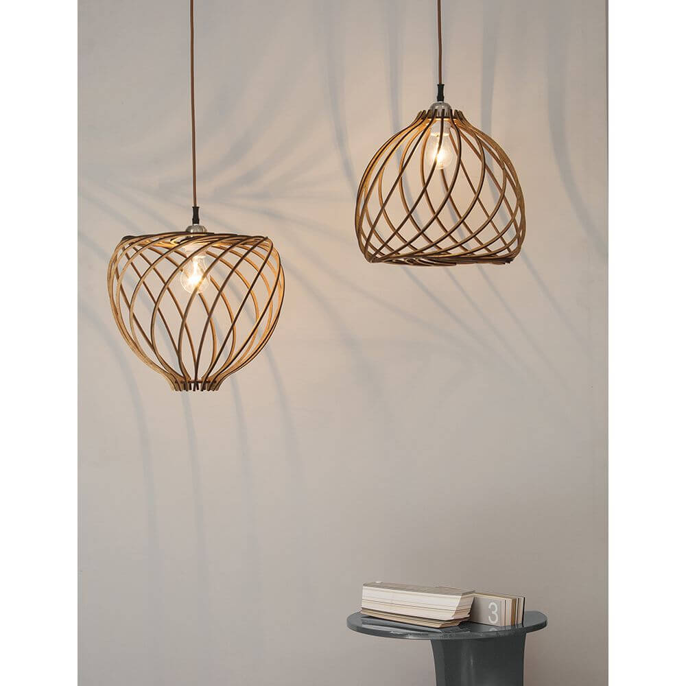 Adana wood pendant lamp Ø 35cm