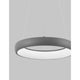 Albi LED Metall Hängeleuchte Grau für modernes Ess- oder Wohnzimmer, dimmbar und energieeffizient.