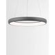 Albi LED Metall Hängeleuchte Grau, moderne Pendelleuchte, dimmbar und energieeffizient, warme LED-Beleuchtung.