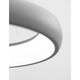 Albi LED Metall Hängeleuchte Grau mit elegantem, modernem Design und warmweißem Licht.