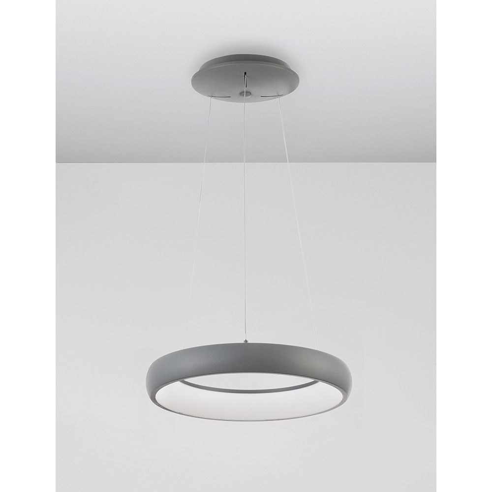 Albi LED metal hanging light grey