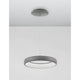 Albi LED Metall Hängeleuchte Grau - moderne Pendelleuchte mit warmweißem Licht und energieeffizienter LED-Technologie.