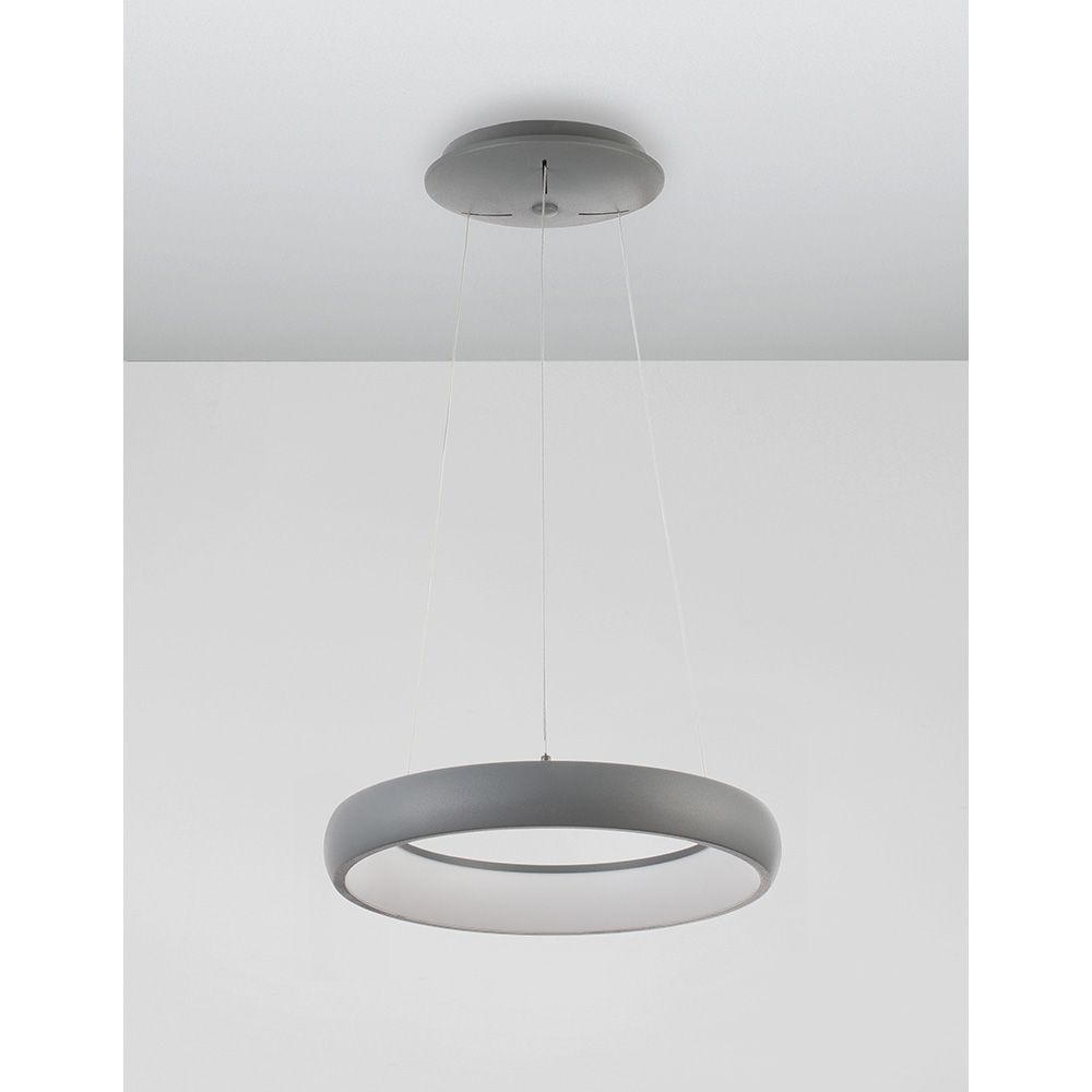 Albi LED metal hanging light grey