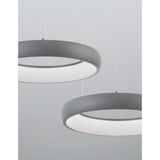 Albi LED metal hanging light grey