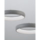 Albi LED Metall Hängeleuchte Grau, moderne Pendelleuchte in Grau für Ess- oder Wohnzimmer.