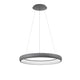 Albi LED Metall Hängeleuchte Grau, moderne Pendelleuchte in Grau, dimmbar und energieeffizient mit warmweißem Licht.