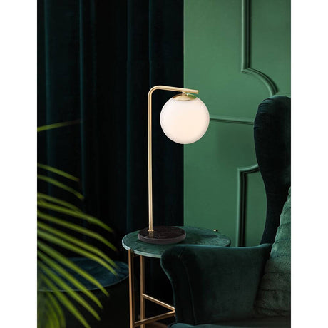 Alvarez table lamp with marble base, gold, black in modern home design, elegant lighting for every room.