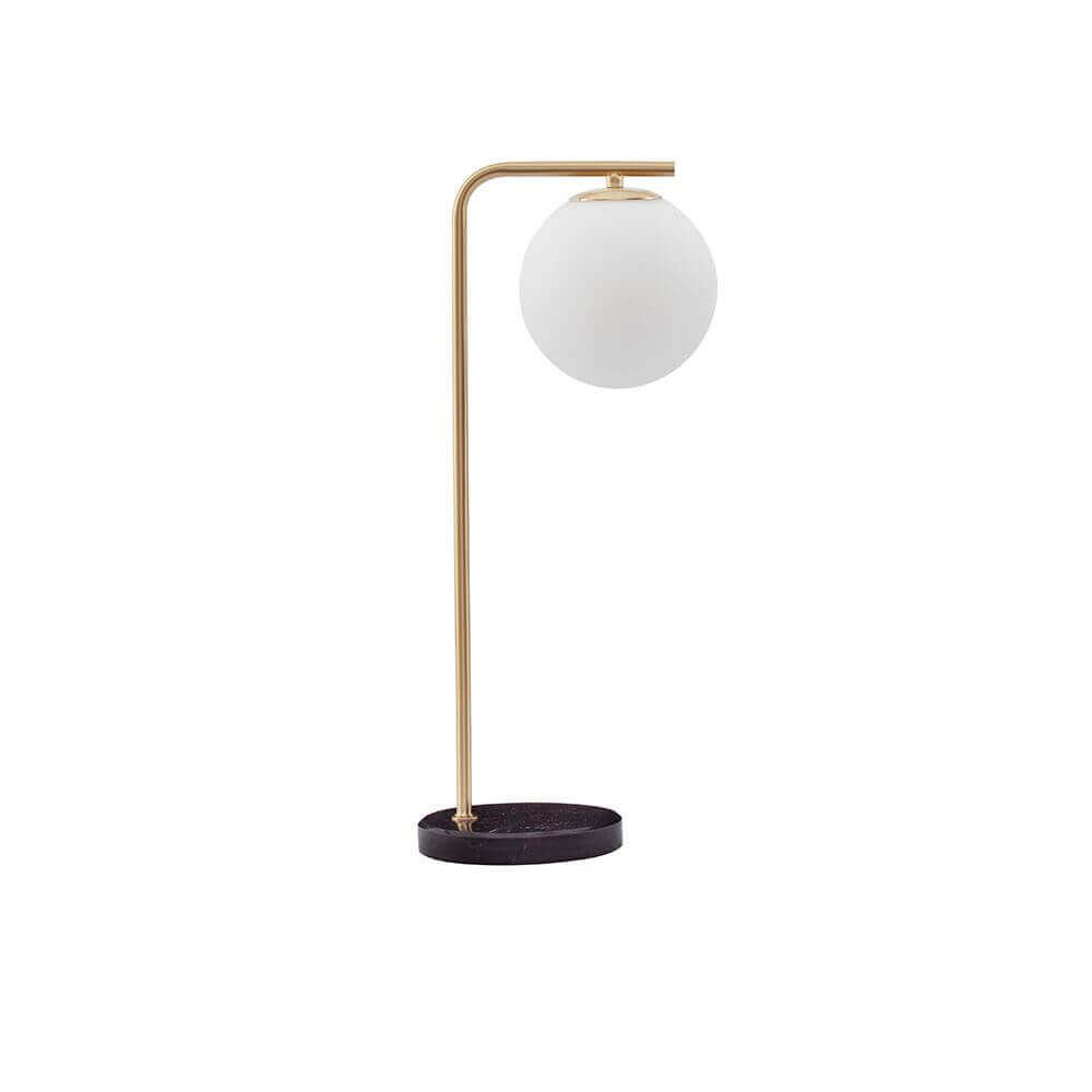 Alvarez Tischlampe mit Marmor-Fuß Gold, Schwarz