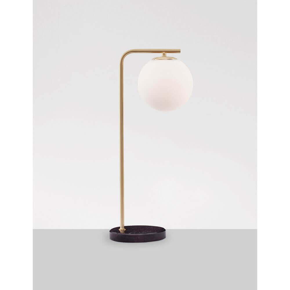 Alvarez Tischlampe mit Marmor-Fuß Gold, Schwarz
