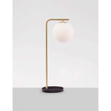 Alvarez Tischlampe mit Marmor-Fuß Gold, Schwarz