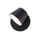 Amadeo LED Wandlampe schwarze, schwenkbare Wandlampe mit rundem Sockel und mattem Finish, modern