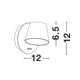 Amadeo LED Wandlampe weiße Wandlampe mit Schirm, Maße 12x12x6.5 cm, Wandbefestigung und Ein-/Ausschalter