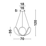 Lampada appesa a LED APUS curva