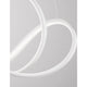 Apus LED Hängelampe Geschwungen, moderne Deckenleuchte mit geschwungenem Design aus Aluminium und Acryl.