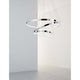 Aria LED Hängelampe Chrom mit minimalistischem Design und einstellbaren Kreisen für modernen Wohnraum.