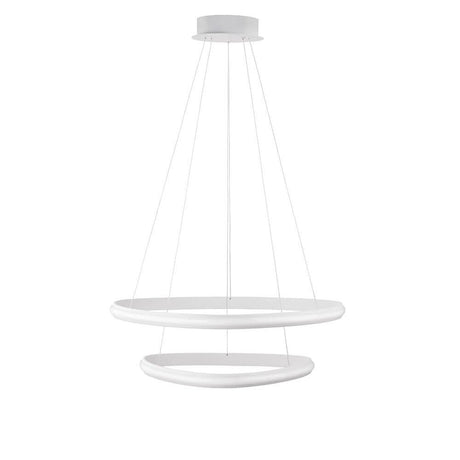 Aries LED Hängeleuchte 2 Ringe Verstellbar in modernem, minimalistischem Design mit warmweißem Licht.