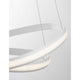Aries LED Hängeleuchte 2 Ringe Verstellbar, moderne Deckenleuchte aus Aluminium und Acryl mit warmweißem Licht.