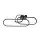 Arte LED Deckenlampe 2600 Lumen mit modernem Design und eleganter Form in Schwarz und Silber.