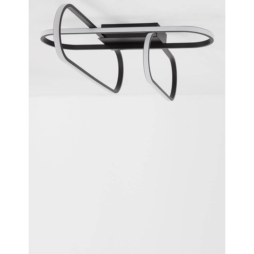 Arte LED Deckenlampe 2600 Lumen in modernem Design mit Aluminium und Acryl.