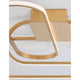 Arte LED Deckenlampe 2600 Lumen mit elegantem Design aus Aluminium und Acryl in Gold.