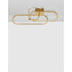 Arte LED Deckenlampe 2600 Lumen mit elegantem Design und goldenen Akzenten.