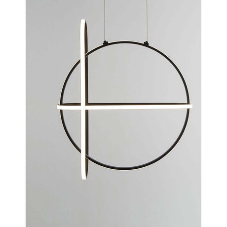 Arte LED Hängelampe 61cm moderne Pendelleuchte aus Acryl und Aluminium, individuell höhenverstellbar.
