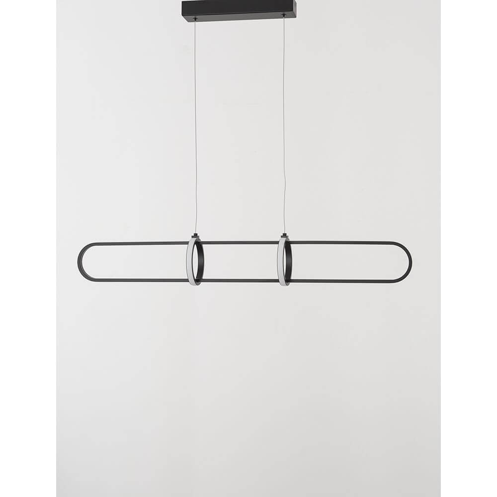 Arte LED Hängelampe 90cm in elegantem Design aus Aluminium und Acryl, ideal für Wohnzimmer oder Esstisch.