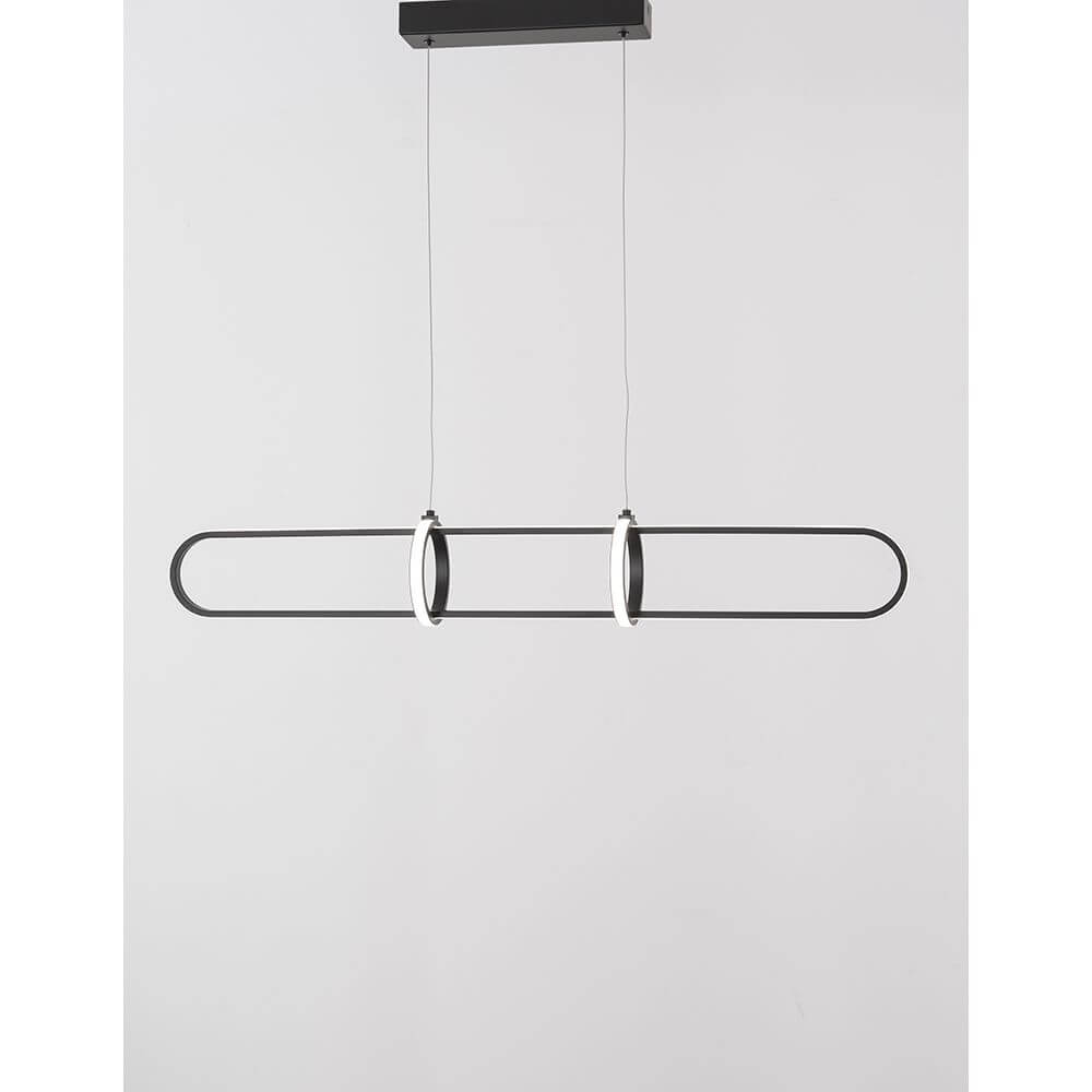 Arte LED Hängelampe 90cm, moderne Deckenleuchte mit elegantem Aluminium- und Acryl-Design.