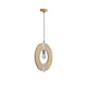 Moderne Asco Pendellampe aus Naturholz mit E27 Fassung, Ø 43cm, ideal für Ess- und Wohnzimmer.