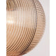 Detailansicht der Athena Glas-Pendellampe Ø 25cm mit transparentem, geriffeltem Glas und elegantem Design.