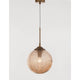 Athena Glas-Pendellampe Ø 25cm in eleganter Champagnerfarbe, modernes Design für Ess- oder Wohnzimmer.