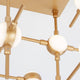 Atomo LED Metall Deckenbeleuchtung Gold - elegante Deckenleuchte mit runden LED-Lampen in modernem Design.