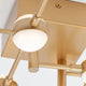 Atomo LED Deckenlampe Metall Acryl in goldenen Design, ideal für verschiedene Wohnräume.