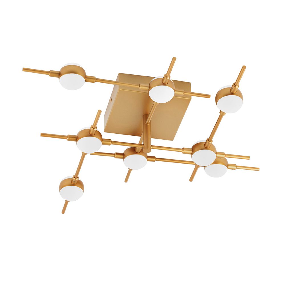 Atomo LED Deckenleuchte in Gold für modernes Wohnen, ideal für Esszimmer, Flur und Schlafzimmer.