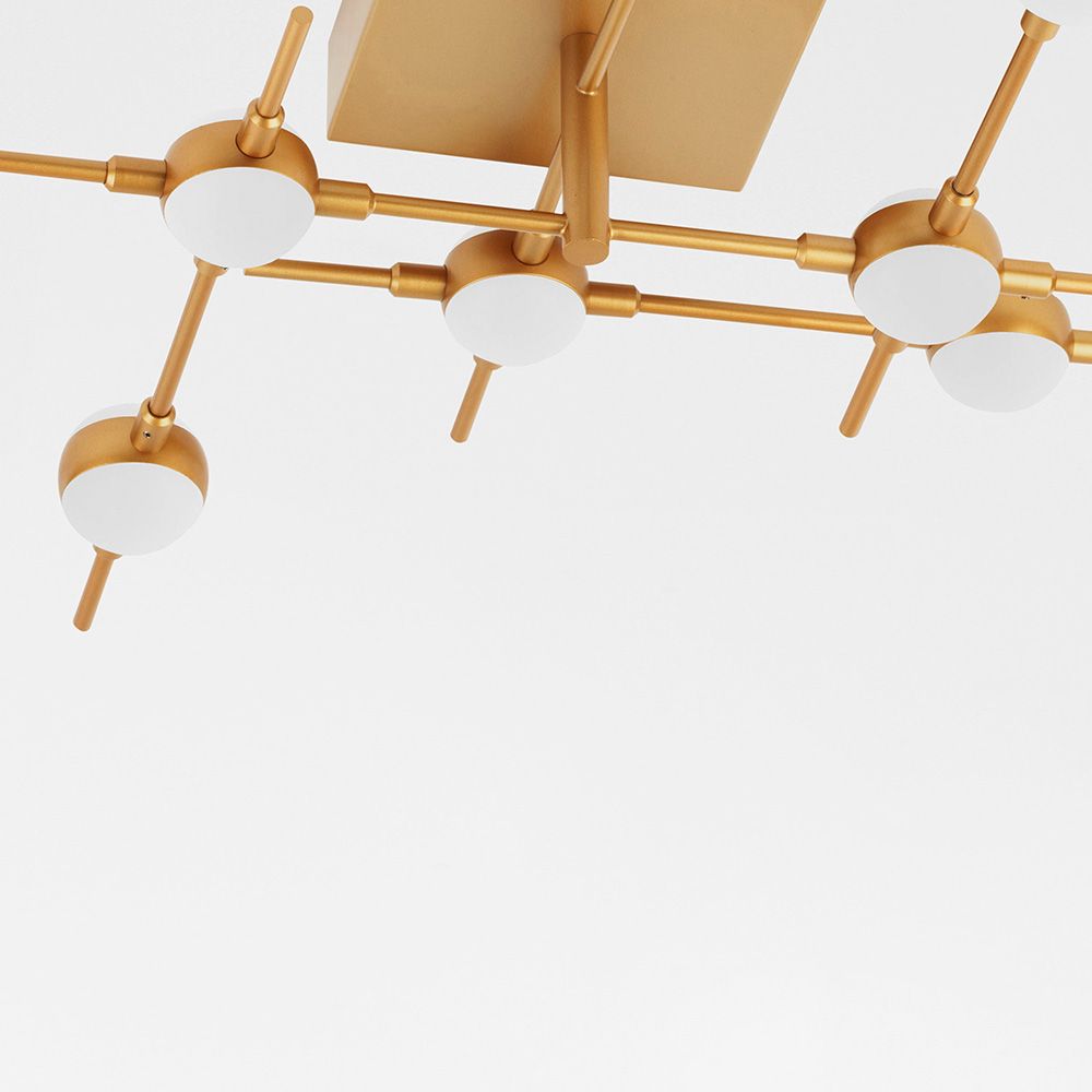 Moderne Atomo LED Deckenleuchte in Goldfarben mit stilvollem Design für elegantes Wohnen.